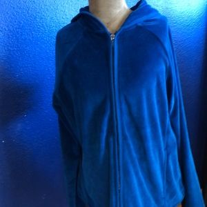 Vintage Pendleton large velour blue track suit hoodie pant